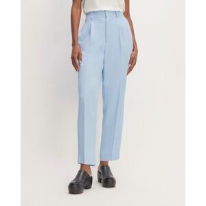 NWT Everlane The Japanese GoWeave Way-High® Tapered Pant, Chambray Blue, 4
